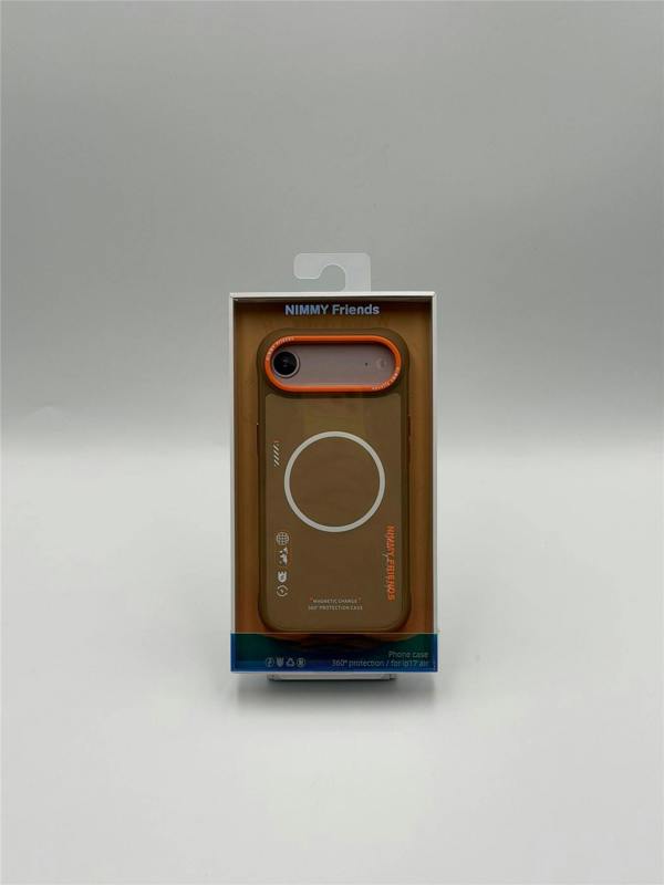 Nimmy Friends Nimmy Cool & Cute 2.0 Case with MagSafe for iPhone 17 Air 6.5" Brown Orange - N-YJKM-CX2.0-IP17-AIR-02