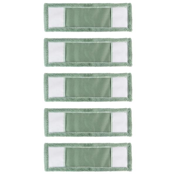 JVL Microfibre Mop Replacement Cleaning Pad - Green x 3