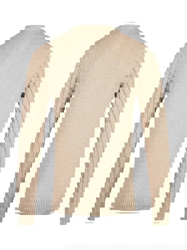Luke 1977 Mitcham Cable Knit Jumper - Stone