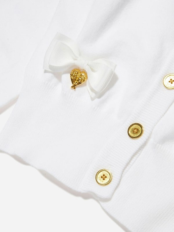 Angels Face Girls Nicolette Cardigan in White