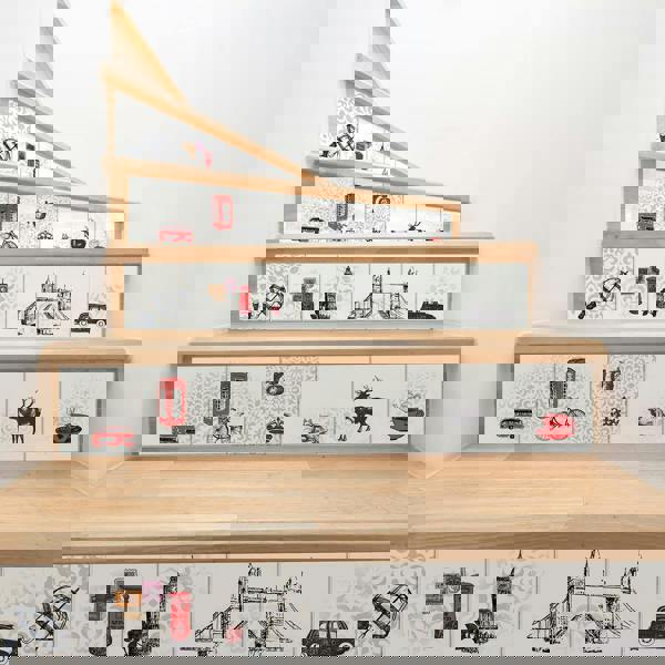 WT1524 Londoners Tiles Mix Wall Stickers - 15 cm x 15 cm - 24 pcs.