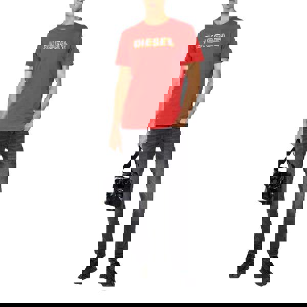 Diesel Unisex Adult Pixel Logo T-Shirt - Red - 