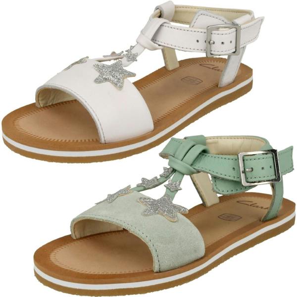 Clarks Girls Clarks Star Detailed Sandals Finch Summer K