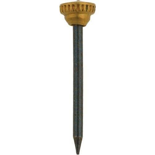 X Brass Headed Picture Pins - Brass/Grey