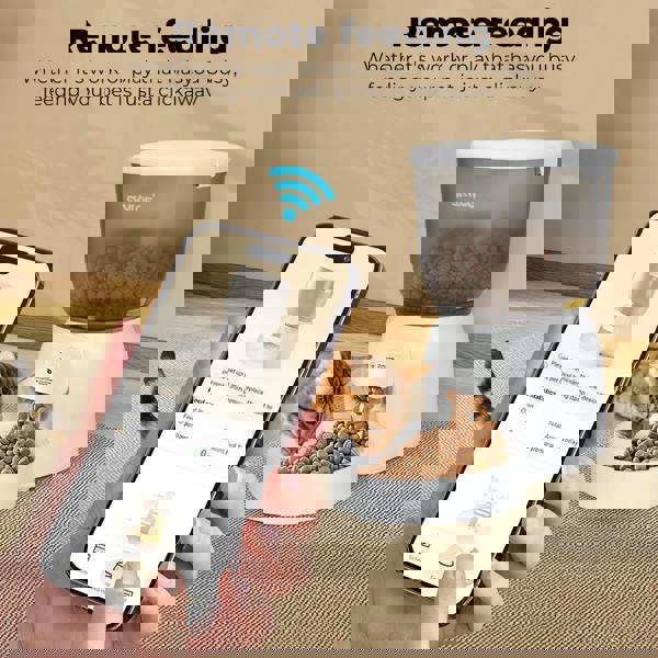 Skylos 4L Automatic Pet Feeder Wifi Auto Smart Dog Cat Food Dispenser Timer Feed