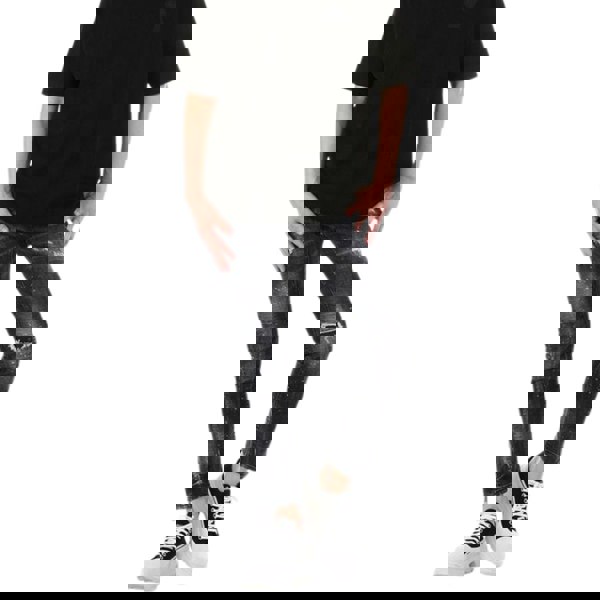 Dsquared2 Tidy Biker Jean Black Destroyed Denim Jeans