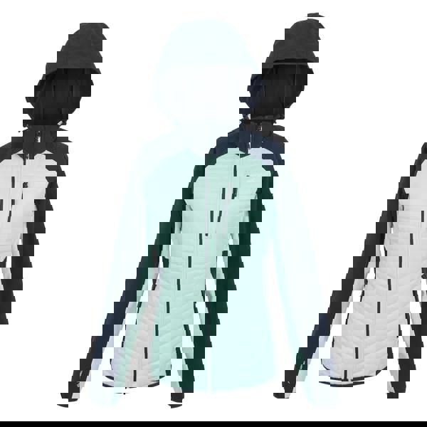 Regatta Womens/Ladies Pro Hybrid II Padded Jacket - Navy/Icy Morn - 