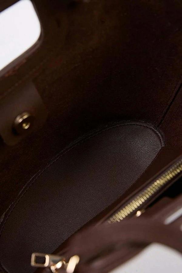WOVCOR Stitch Detail Dual-Use Bucket Hand and Shoulder Bag