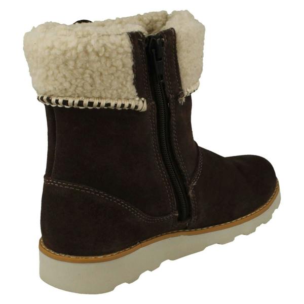 Clarks Girls Clarks Teddy Inspired Fur Cuff Boots Crown Loop