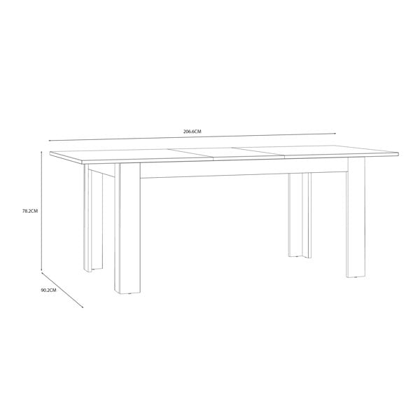 Furniture To Go Bohol Extending Dining Table in Riviera Oak/White