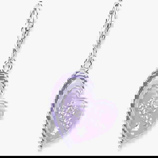 THOMAS SABO Silver Best Friends Purple Cold Enamel Heart Charm 2046-664-13