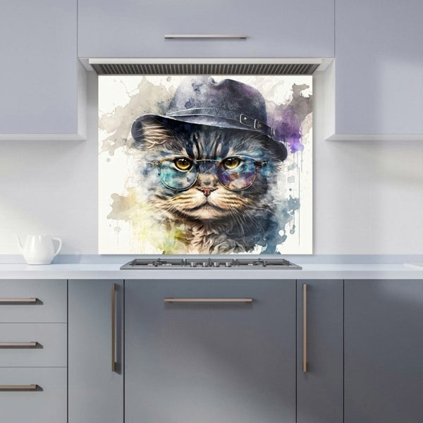 Warren Reed - Designer Selkirk Rex Cat Splashart Kitchen Splashback