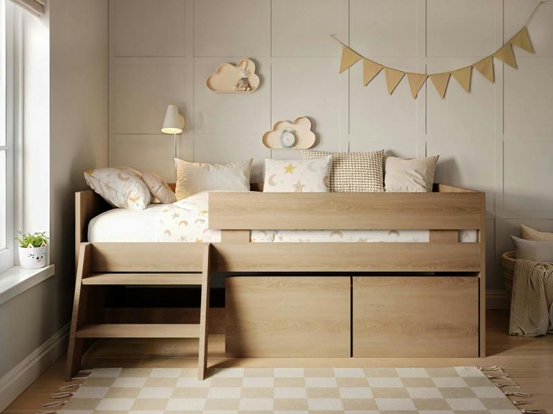 Flair Logan Single Storage Low Sleeper Bed
