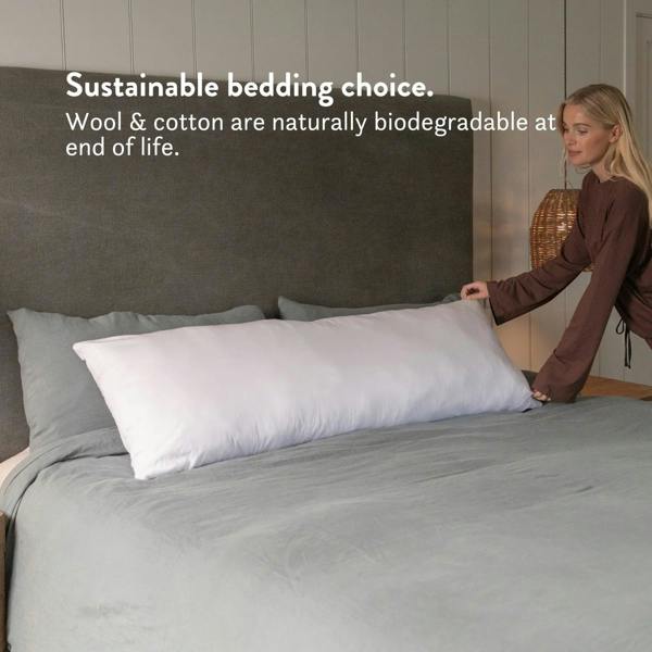 Putnams Wool Body Pillow - Side Sleep & Pregnancy