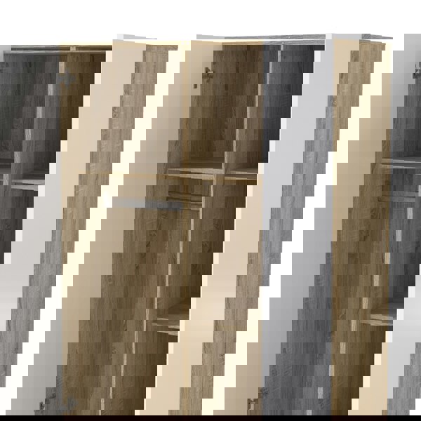 Furniture To Go Pepe Wardrobe with 2 doors in Oak with White High Gloss