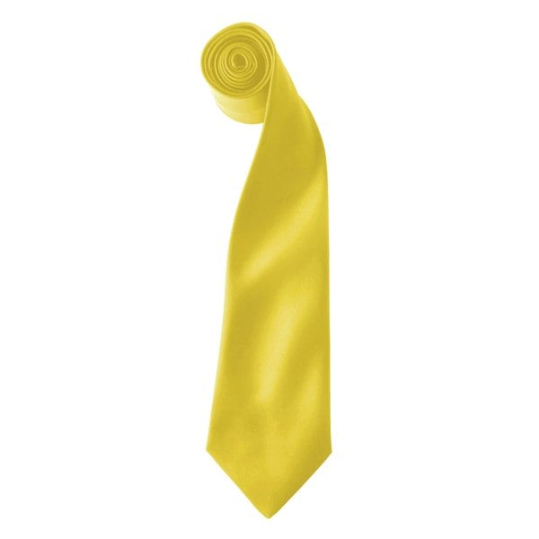 Premier Colours Mens Satin Clip Tie (Pack of 2) - Sunflower