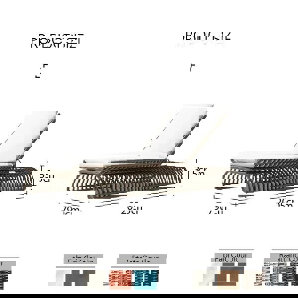 Marina Reclining Outdoor Sun Lounger, Daybed-Weilai Concept-Style A-Weilai Concept