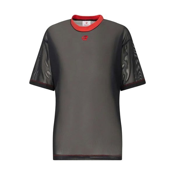 Red Run Womens/Ladies Inky Mesh Oversized T-Shirt - Black