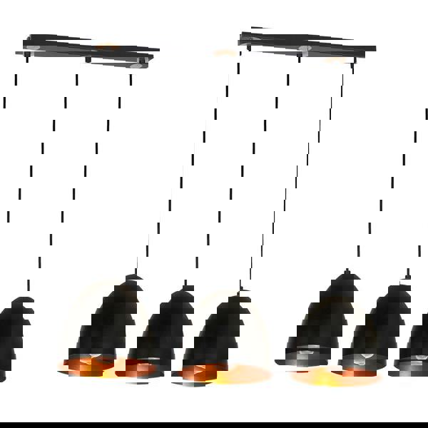 Milagro Vegas Hand Made Pendant LampMatt Black Copper / Rose Gold