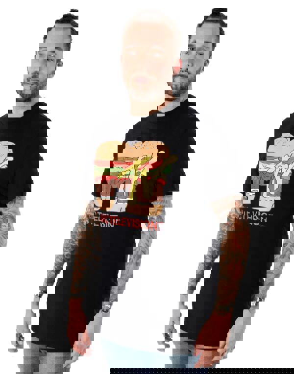 MTV Unisex Black Burger Short Sleeved T-Shirt