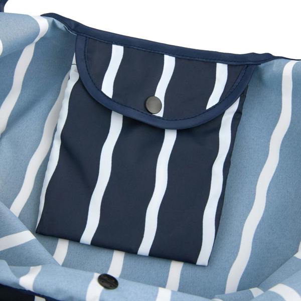 Regatta Wavy Striped Packaway Shopper Bag - Navy/White - 