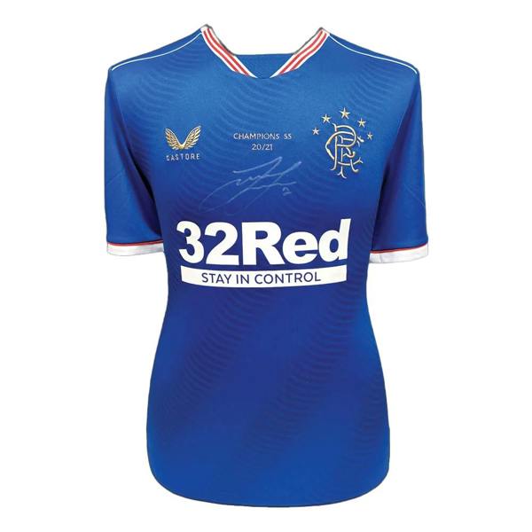 Unbranded James Tavernier signed Rangers Champions 55 shirt — Unframed
