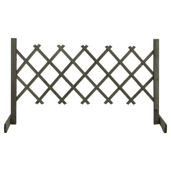 Berkfield Garden Trellis Fence Grey 120x60 cm Solid Firwood