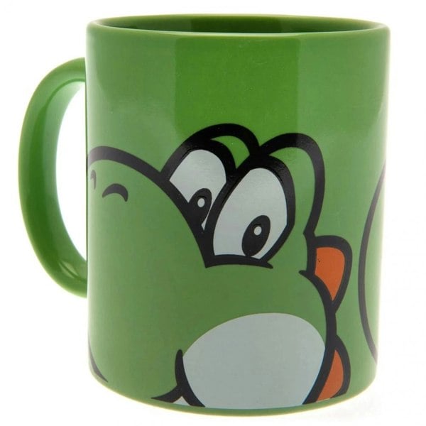 Super Mario Yoshi Mug and Coaster Set - Green/Yellow/Red