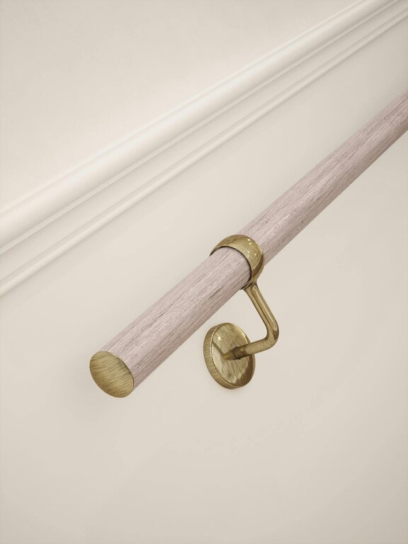 Handrails Direct Wappenbury Grey Straight Flight Handrail