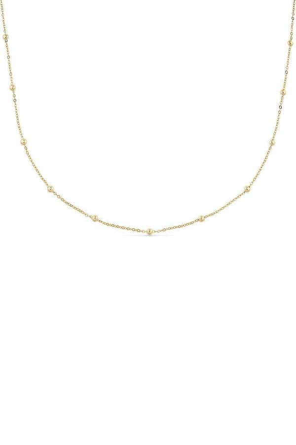 Dainty 14K Gold Bead Choker Necklace - Necklaces - Elk & Bloom