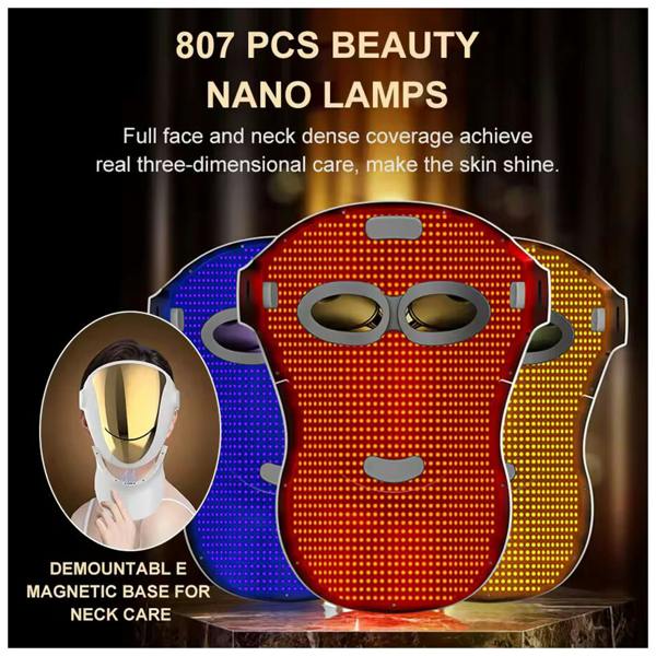 Dragodirect 807 LED Light Face & Neck Mask 3 Colour Beauty Device