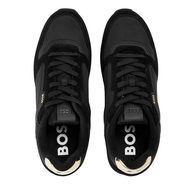 Boss Mens Parkour Athletic Suede Trainers - Black - 