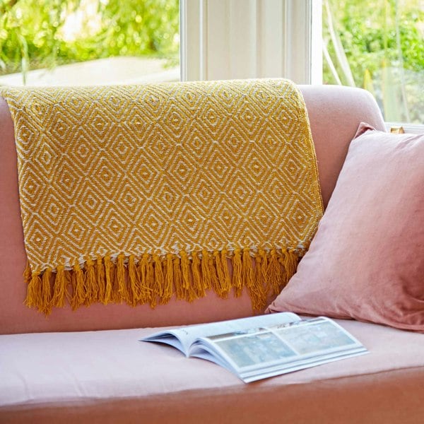 Paper High Diamond Recycled Cotton Throw