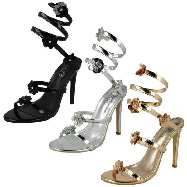 Spot On Ladies Spot On High Heel Strappy Sandals