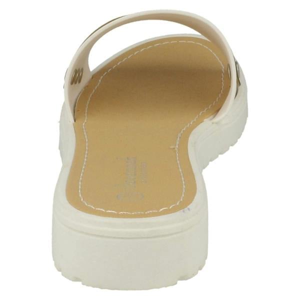 Savannah Ladies Savannah Flat Metal Detail Mules
