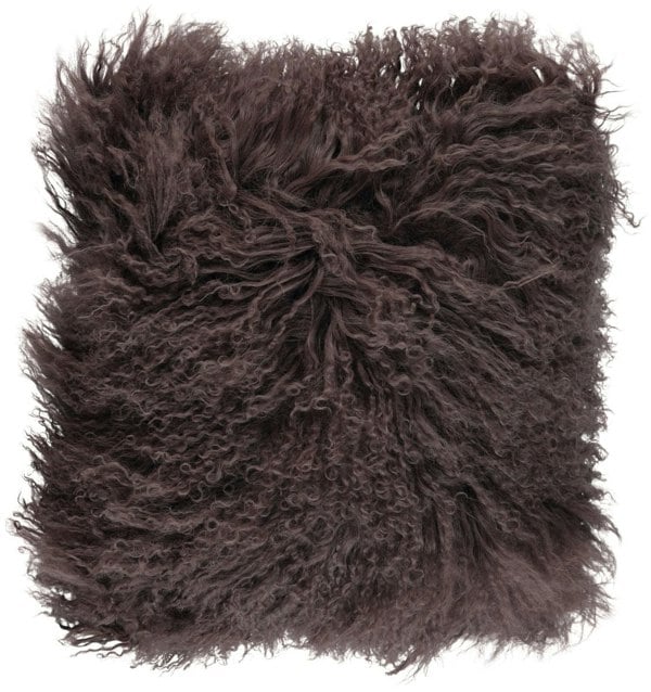 Curly Sheepskin Cushion | Doublesided | 56x56 cm | 40x40 cm Taupe