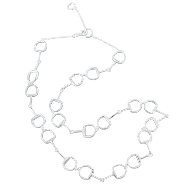 Sterling Silver Continuous Snaffle Large Necklace - Reeves & Reeves