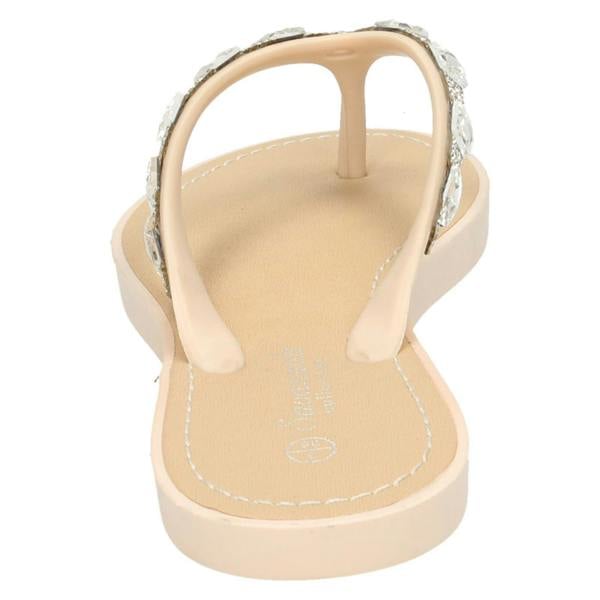 Savannah Ladies Savannah Sequin Toe Post Flip Flop Sandal