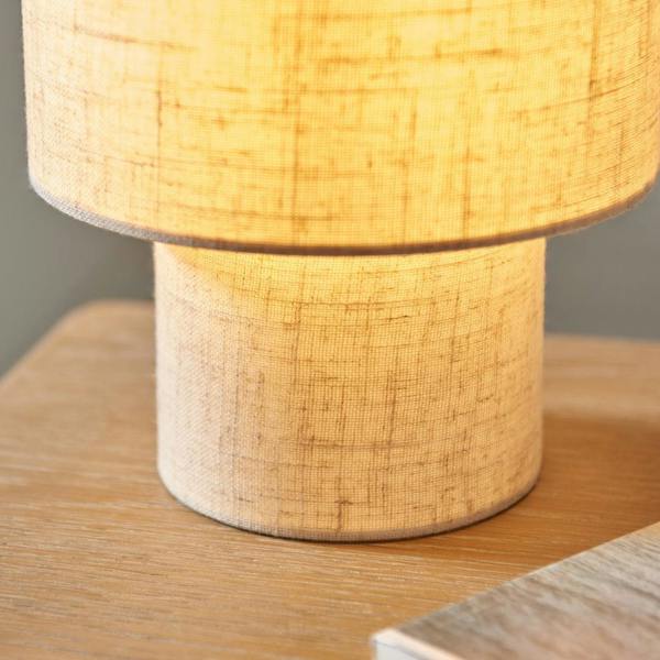 Buxton Natural Faux Linen Table Lamp