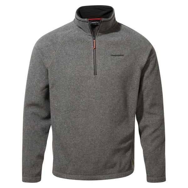 Craghoppers Mens Corey VI Half Zip Fleece Top - Black Pepper Marl
