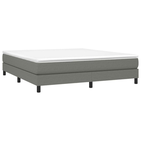 Berkfield Box Spring Bed Frame Dark Grey 180x200 cm 6FT Super King Fabric