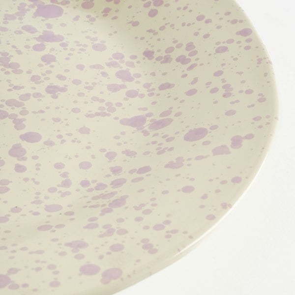 Hot Pottery Lilac Shallow Serving Bowl