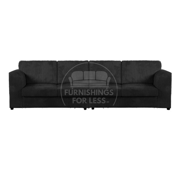 Furnishings For Less Luxor Cord Long Fabric 4 Seater - Full Back