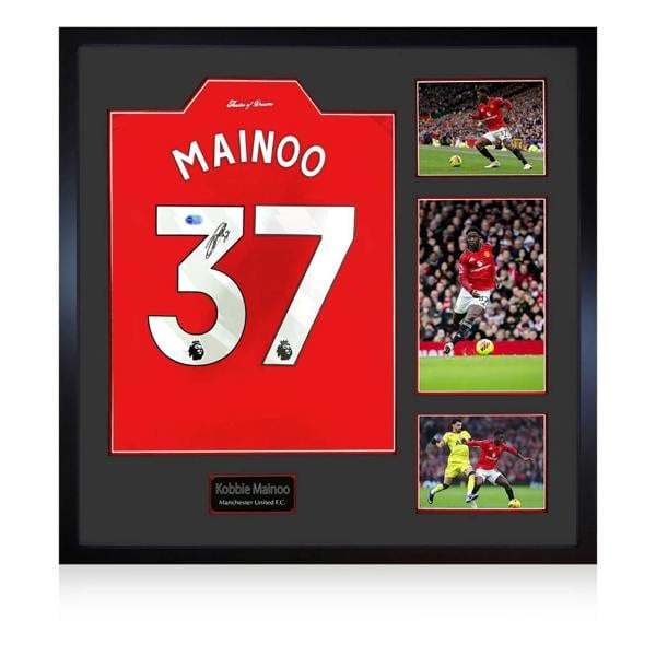 Kobbie Mainoo Signed Manchester United Elite Frame (ACG Cert)
