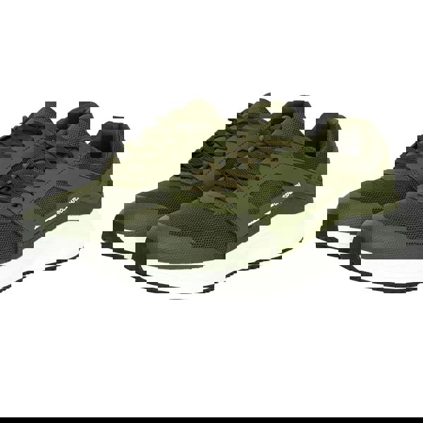 Crosshatch Mens Holywell Flyknit Trainers - Olive/White - 