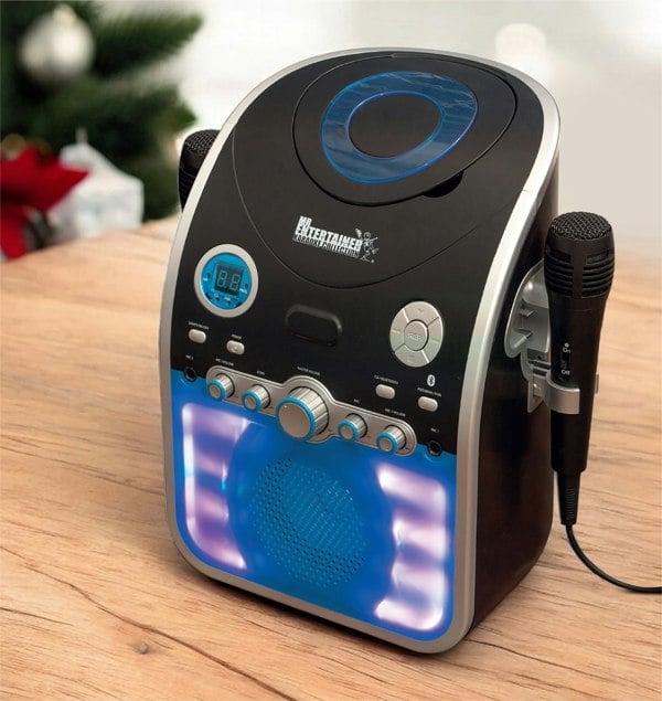 Mr Entertainer CDG Karaoke Machine With Bluetooth & Flashing LED Lights Includes Double CDG Mr Entertainer Starter Disc