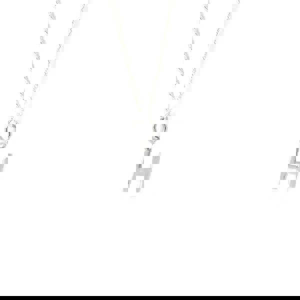 Say It With Dainty Block Initial Necklace - Sterling Silver