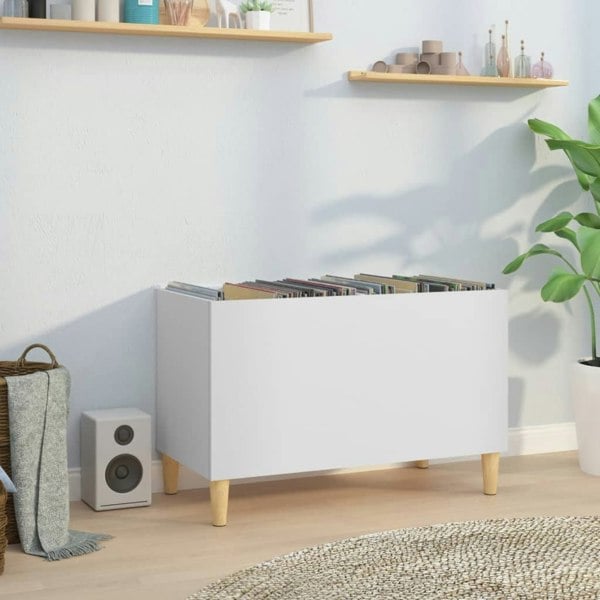 Berkfield Record Cabinet White 74.5x38x48 cm Engineered Wood