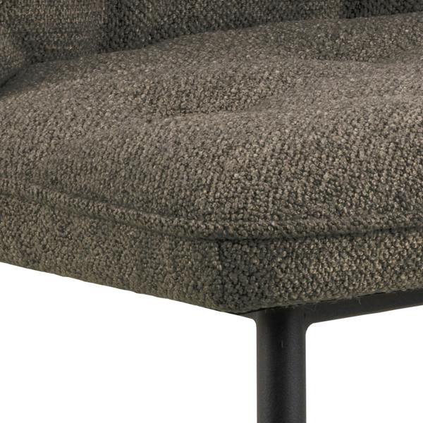Furniture To Go Corby Round Dining Table with White Polished Marble Top & Black Base includes 4 Brooke Dining Chairs in Taupe