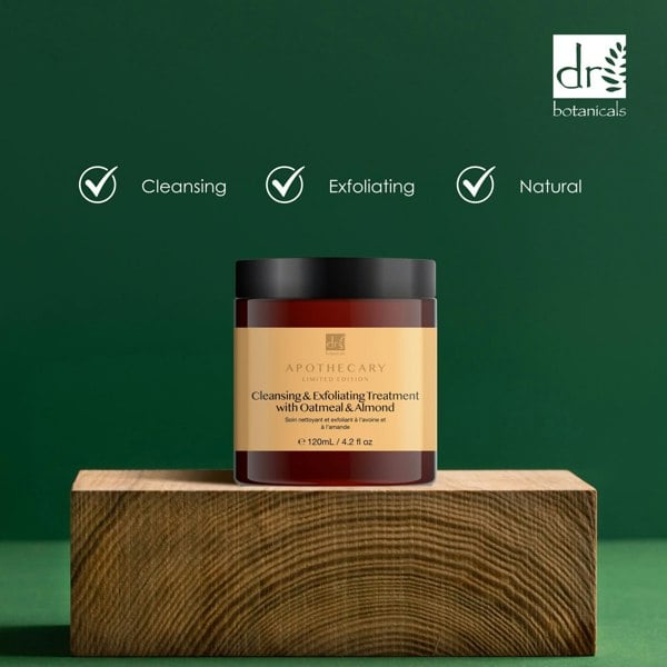 PO2DB397 Dr Botanicals Cleansing & Exfoliating Treatment with Oatmeal & Almond 120ml Twin Value Savings Pack